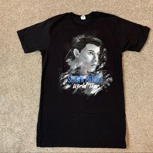 SHAWN MENDES World Tour BLACK Concert BAND Souvenir GRAPHIC T-Shirt TEE  S